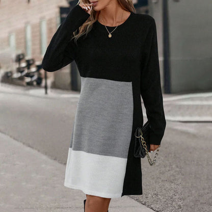 Casual Colour Block Dress Black best Best Sellings casual dresses clothes Plus Size Sale short dresses Topseller